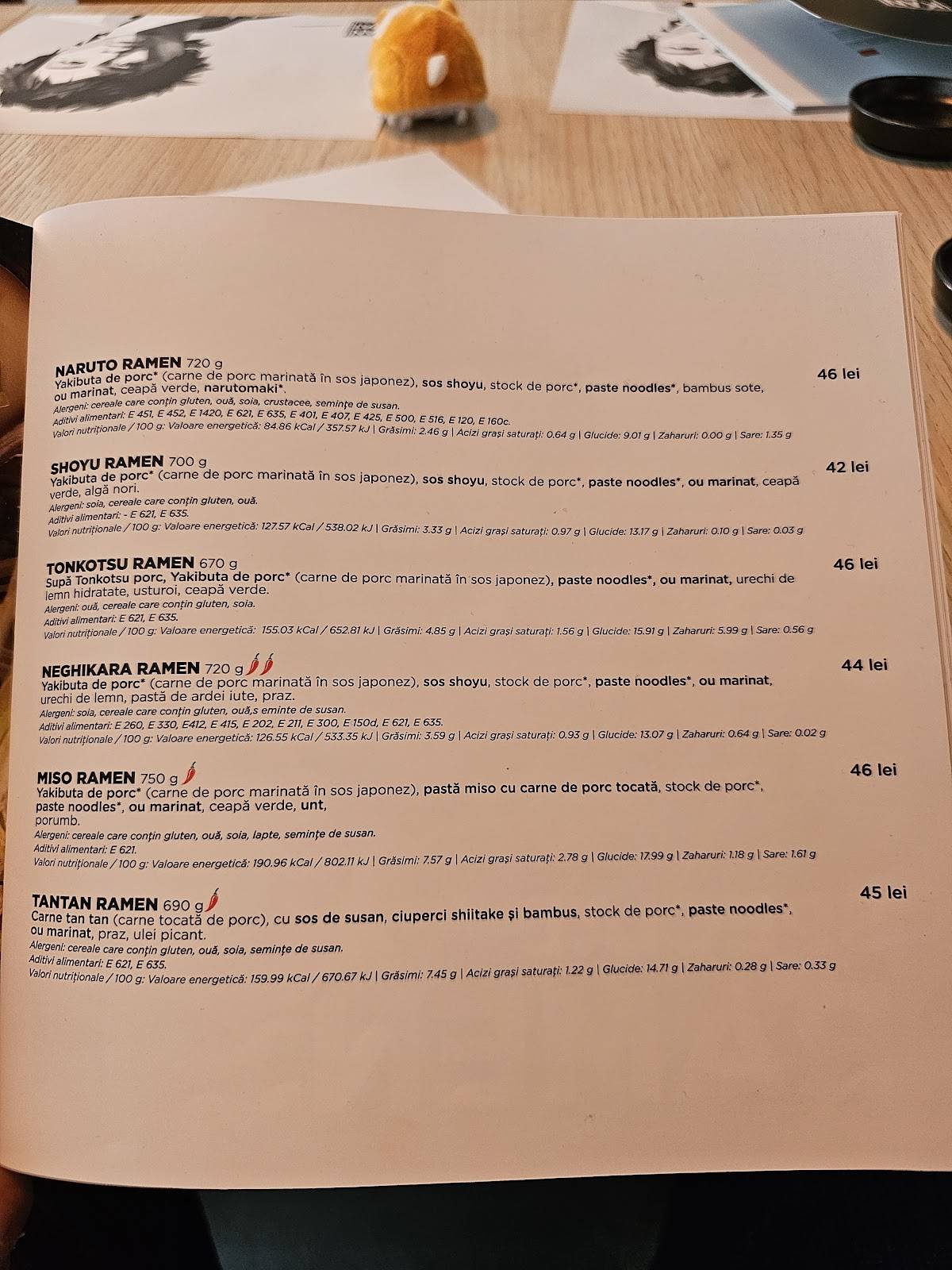 Menu de Kanpai