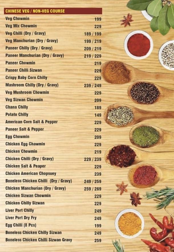 Kitchen Handi Restaurent menu