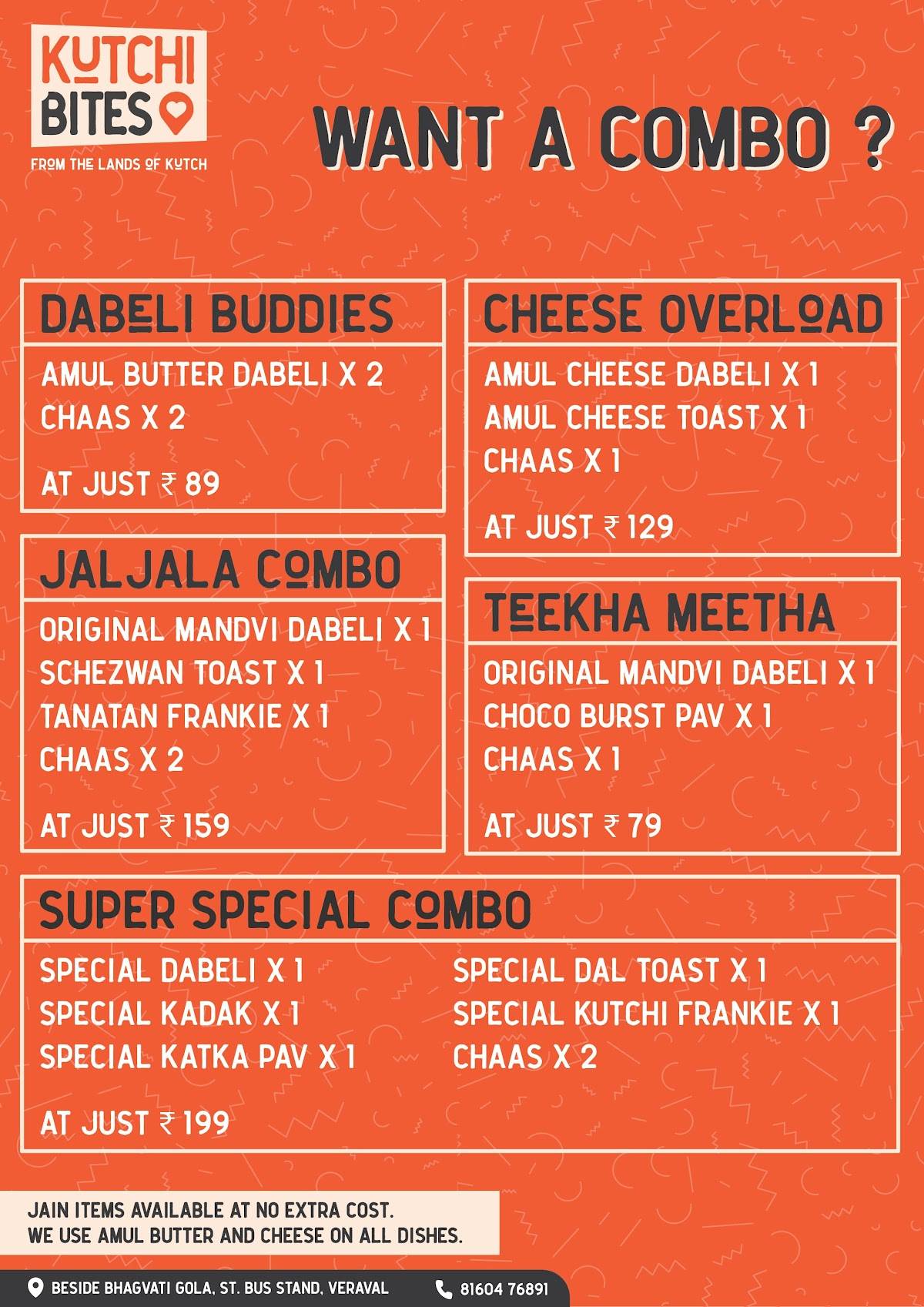 Kutchi Bites Dabeli & Kadak Veraval menu