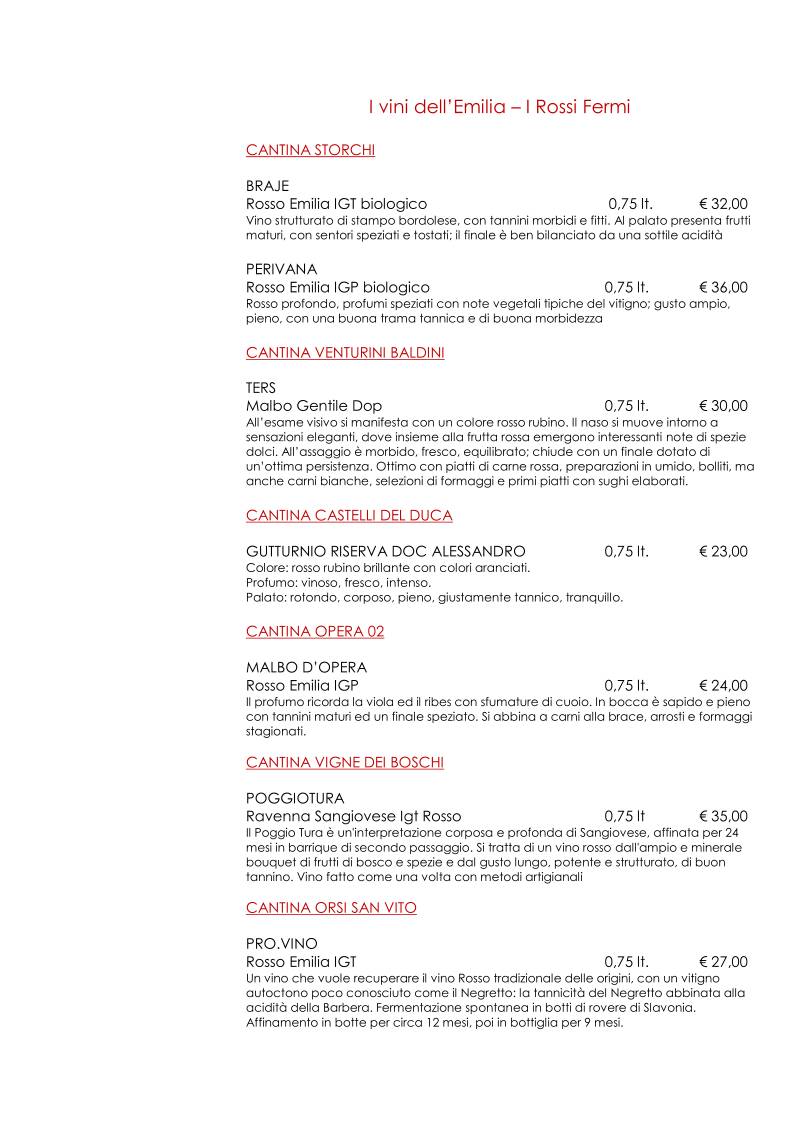 Menu di La Ferramenta del Gusto Emiliano 