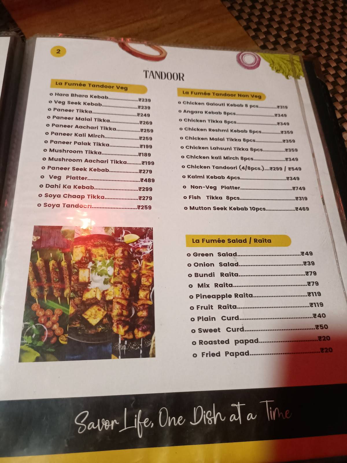 La Fumee menu