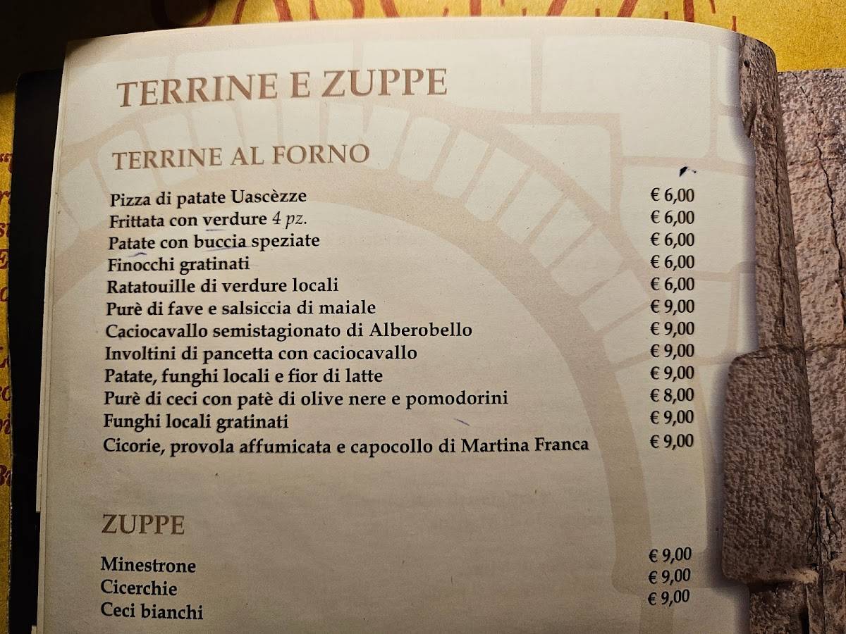 Menu di La Uascezze 