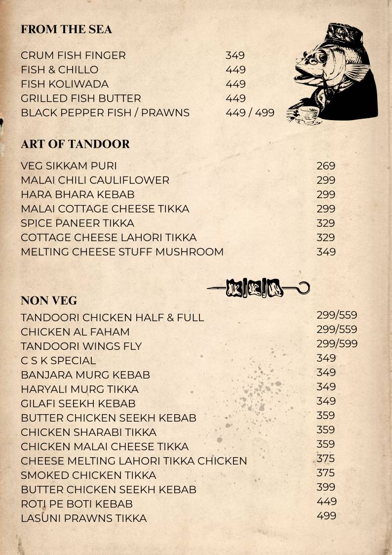 La cocina menu