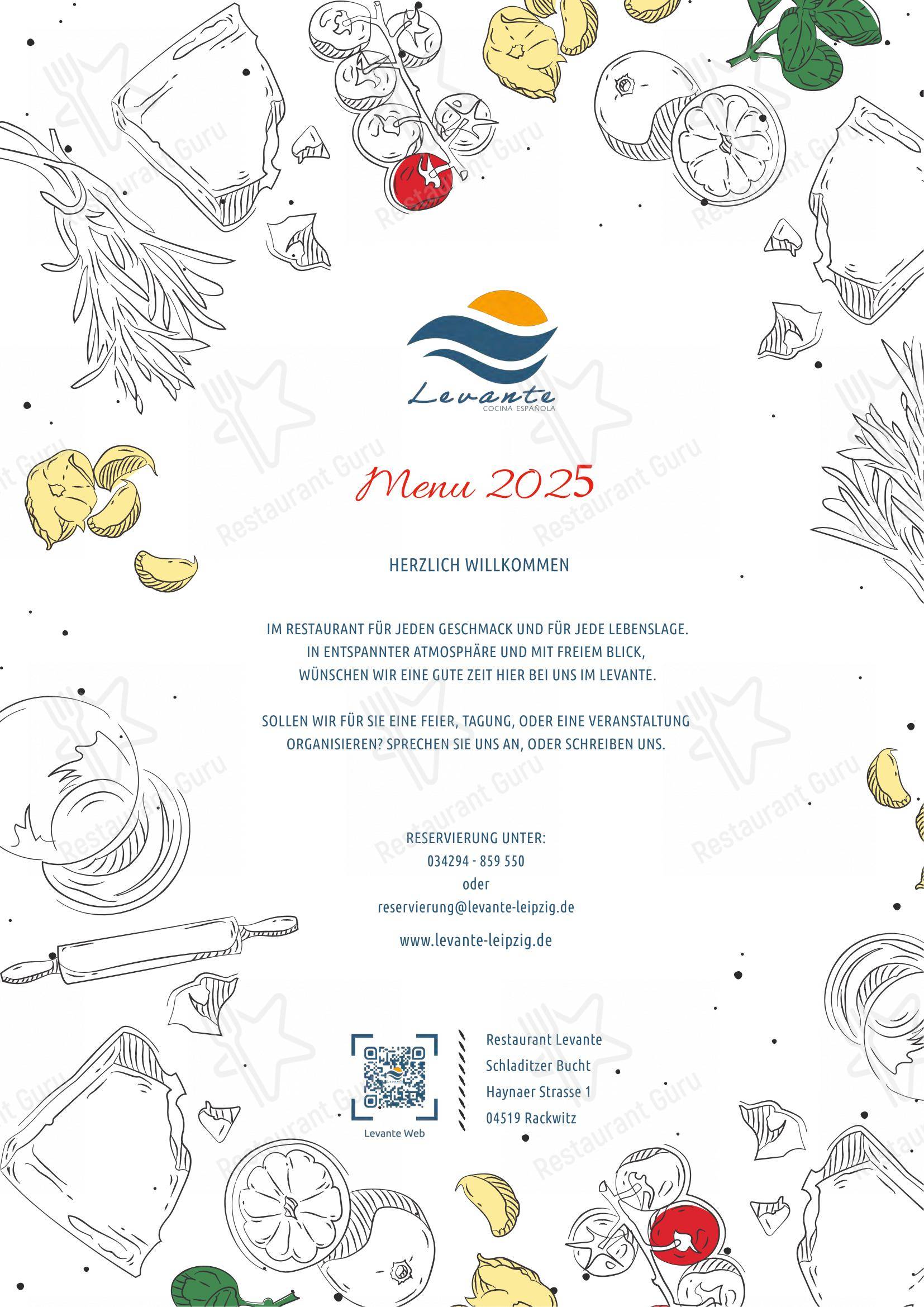 Restaurant Levante dans Rackwitz - Menu bar