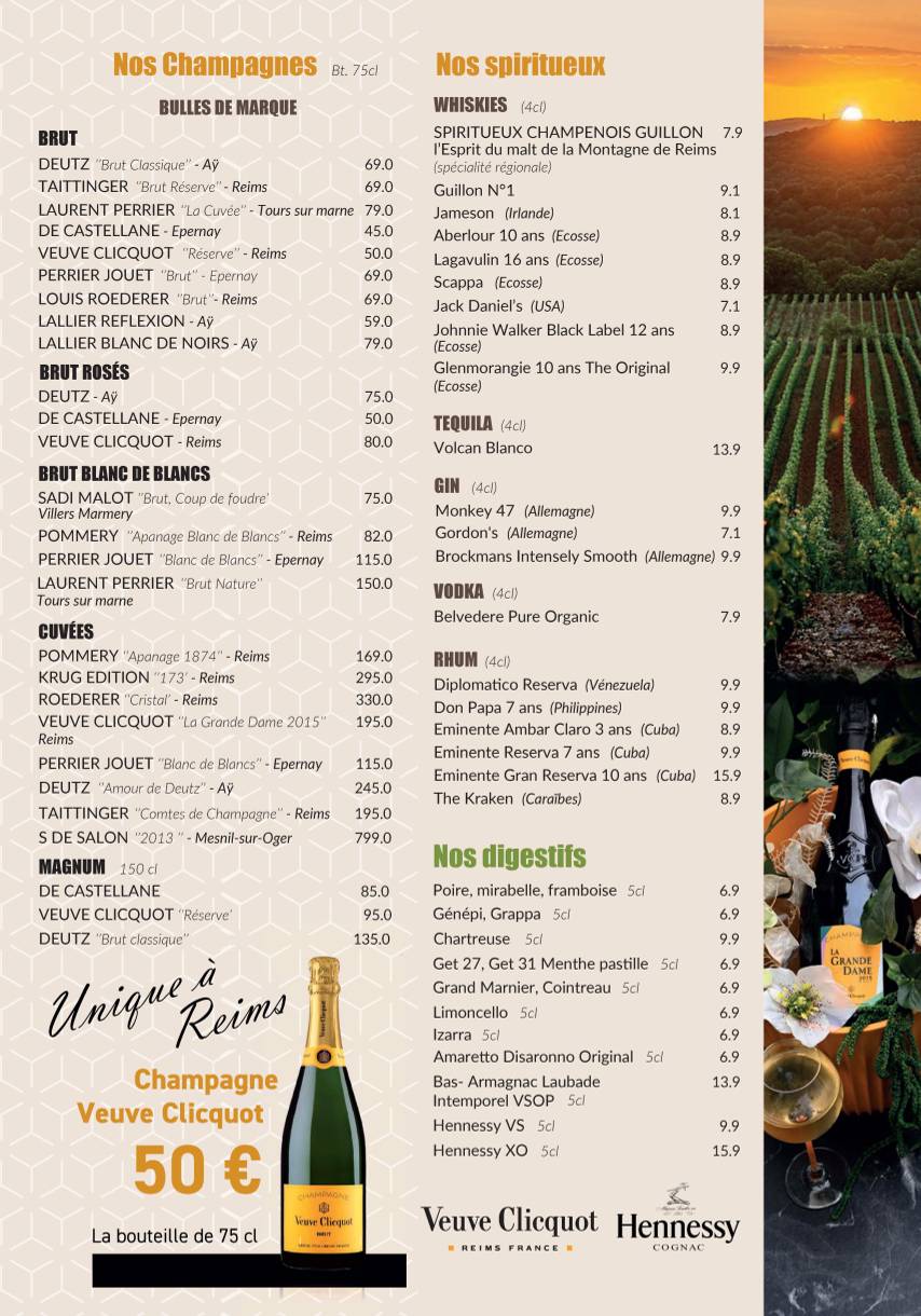 Menu de L'Expérience