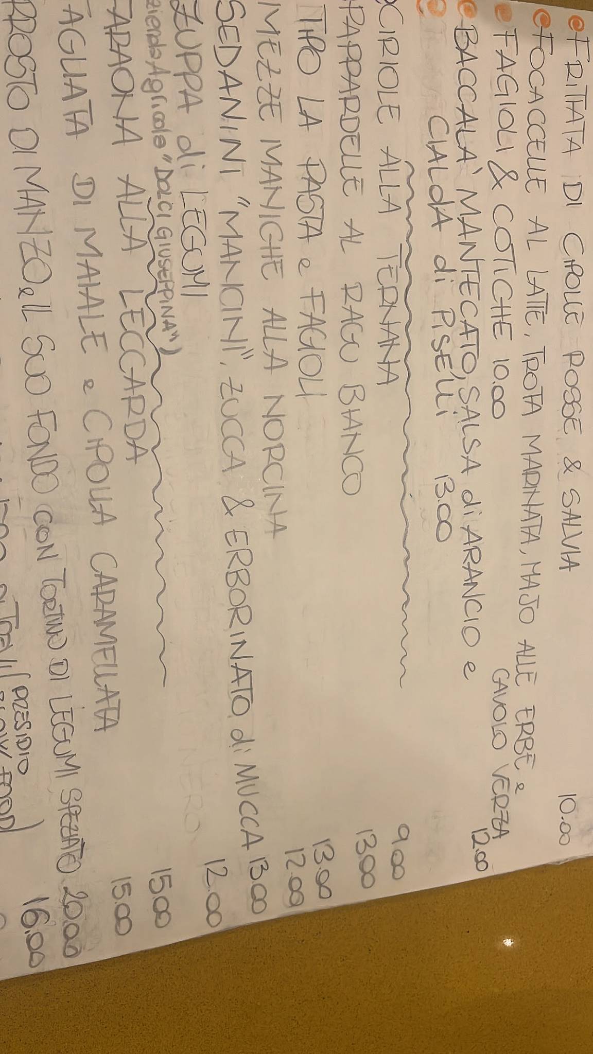 Menu di Lillero Trattoria 