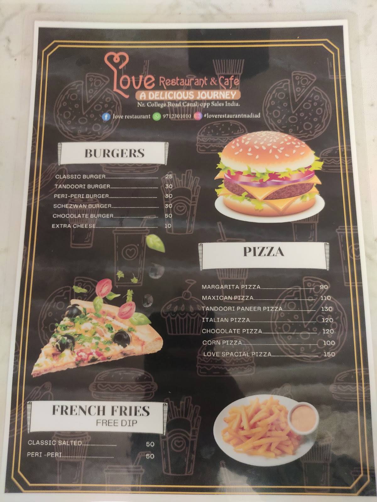 Love Restaurant menu