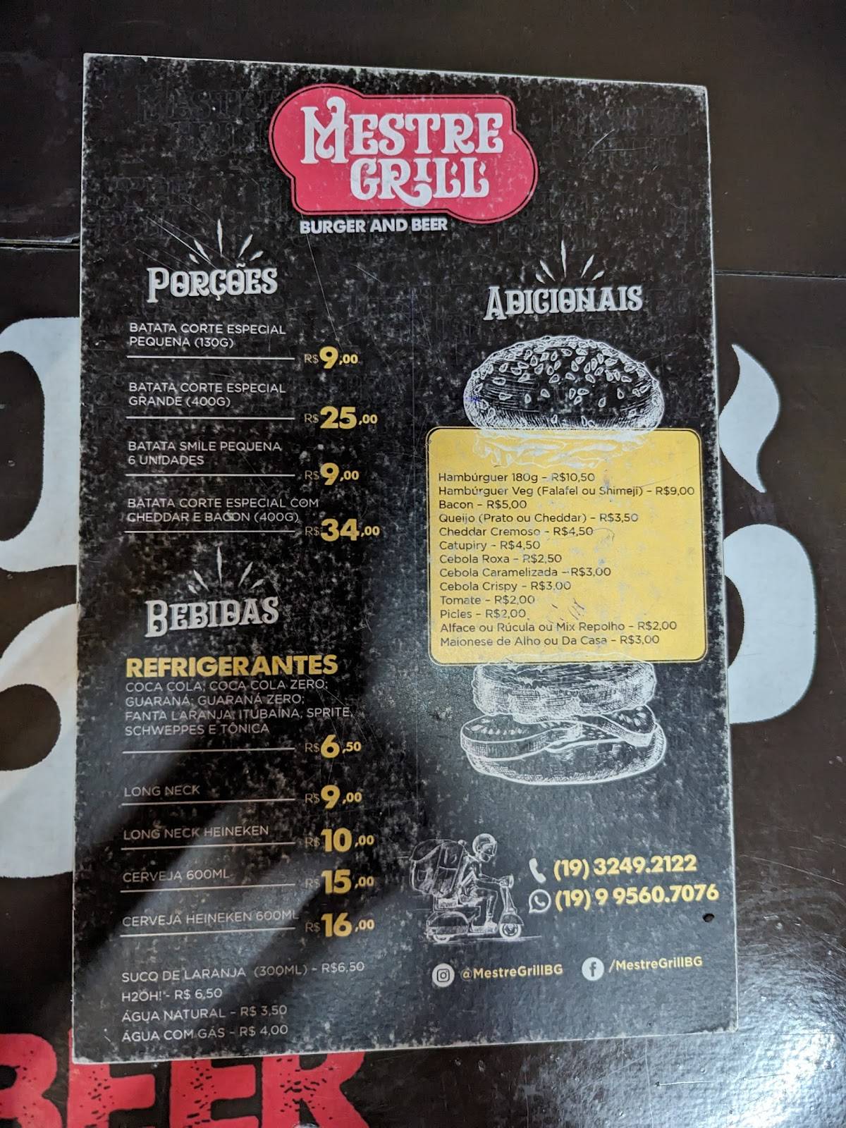 MESTRE GRILL cardápio