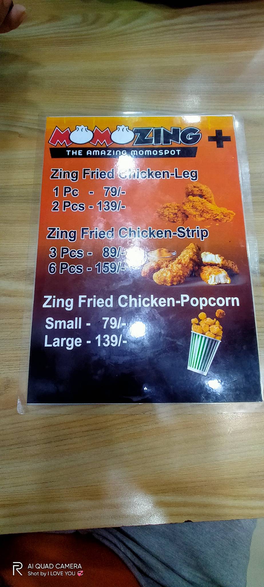 MOMOZING menu