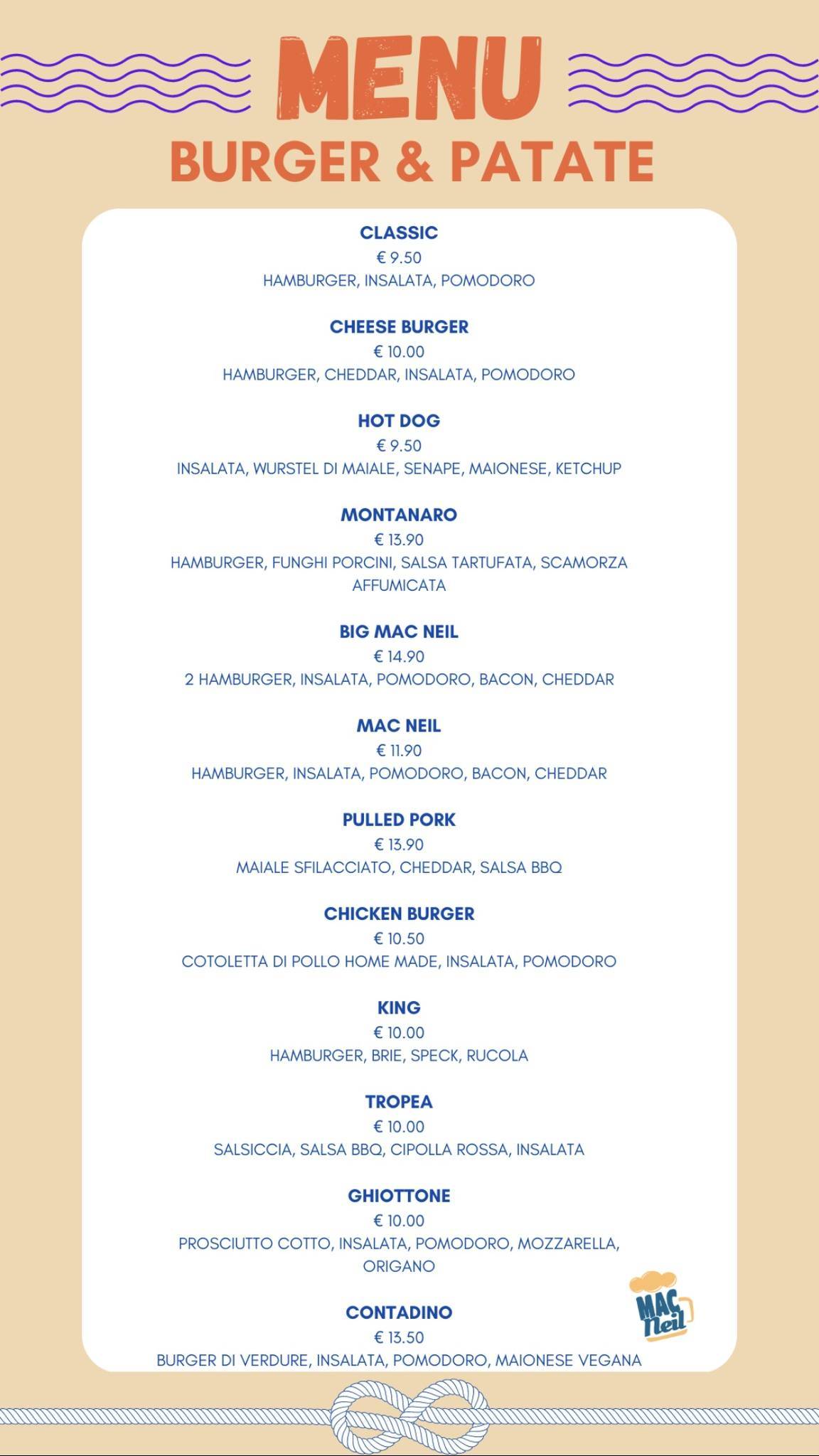 Menu di Mac Neil 