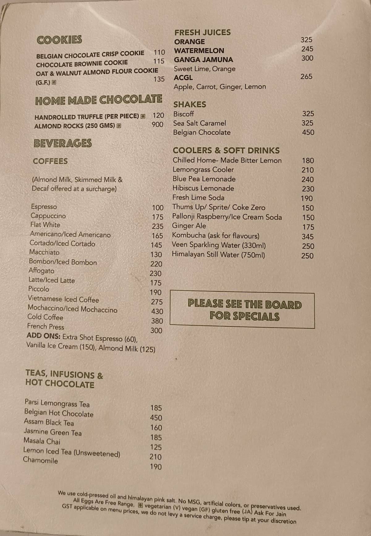 Malido Cafe & Apero menu