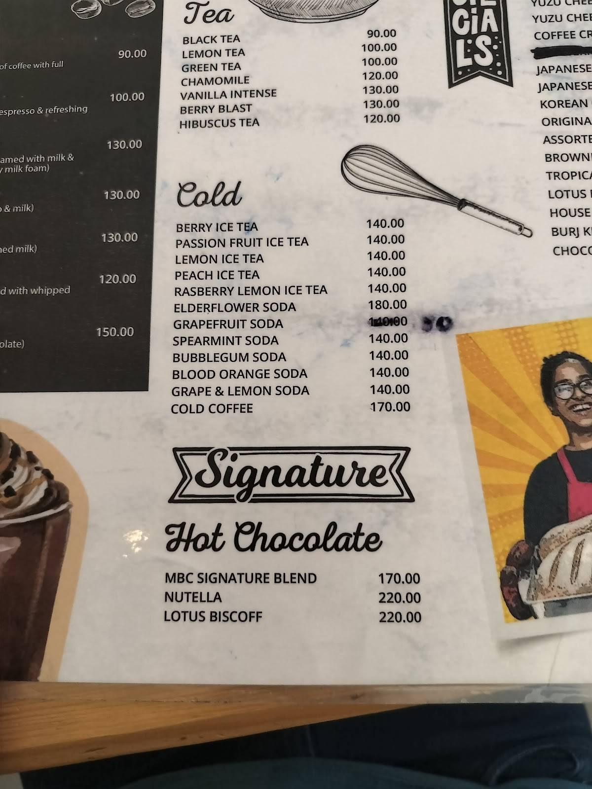 Mangalore Baking Company menu