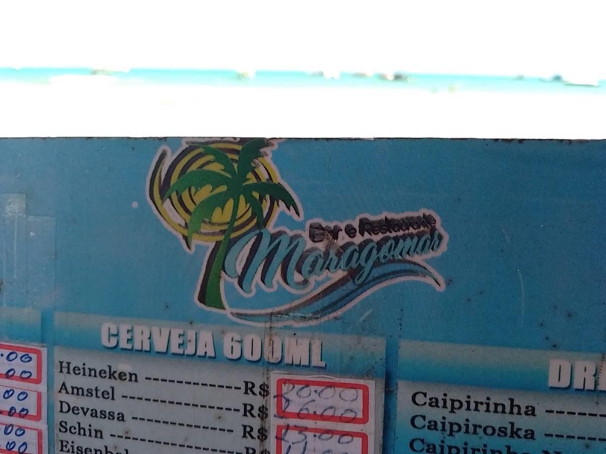 Maragomar Bar E Restaurante. cardápio
