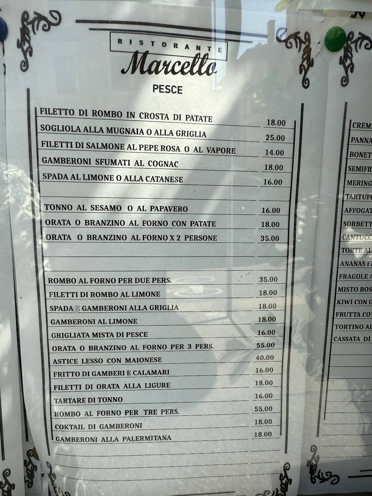 Menu di Marcello 