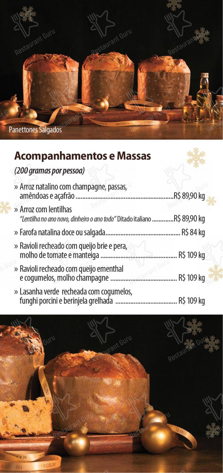 Marcolini Empório menu - Детское