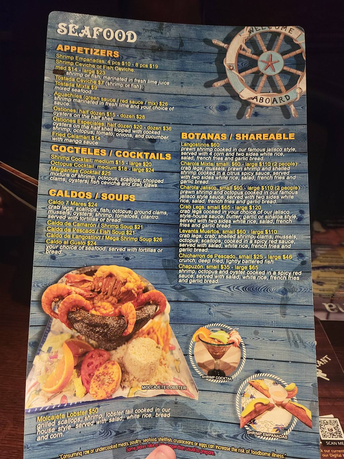 Menu at Margaritas Grill Mexican Restaurant, Traverse City