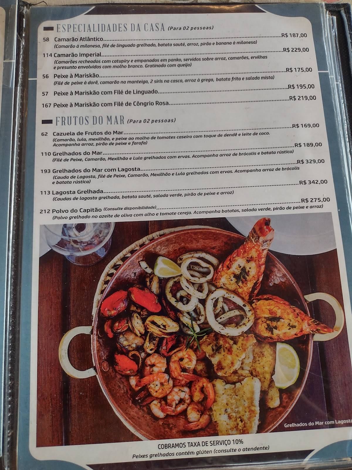 Restaurante Mariskão cardápio