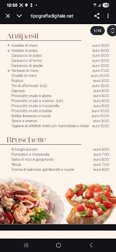 Menu di Mary Grace Sala Ricevimenti Ristorante E Pizzeria 
