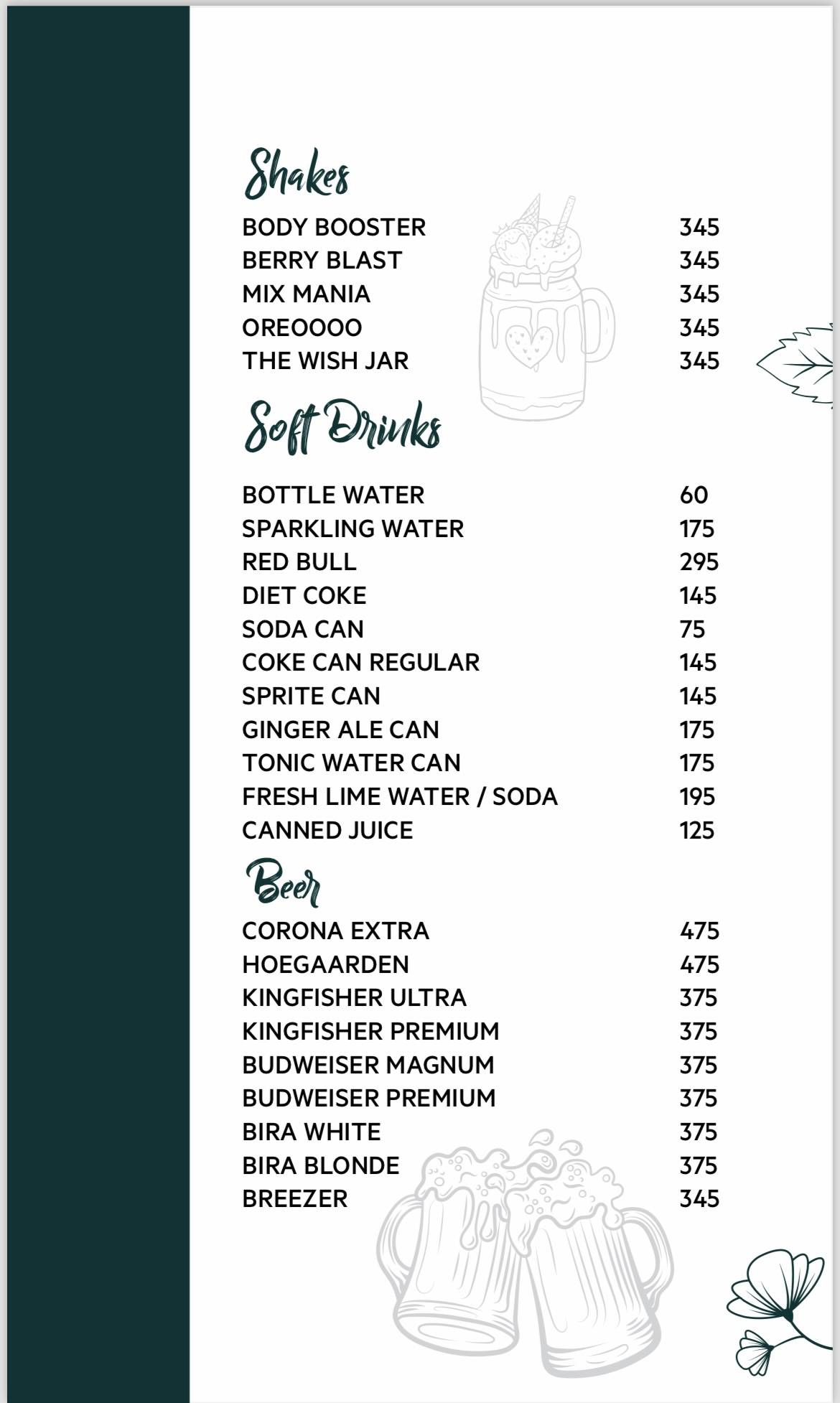 Meraki The Bistro menu