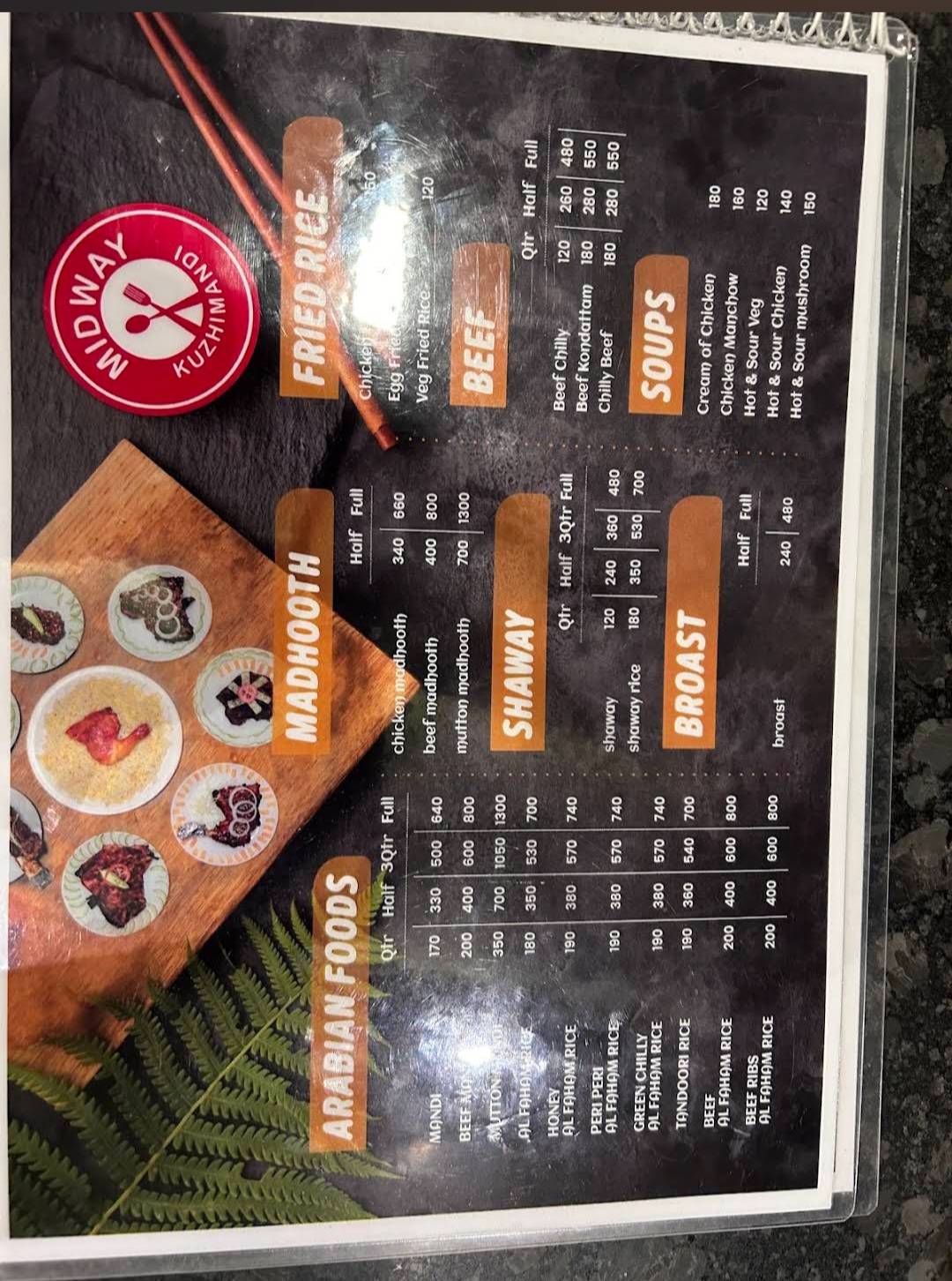 Midway Mandhi menu