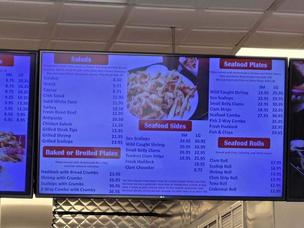 Menu at Mikey’s Famous Roast Beef & Seafood restaurant, Billerica