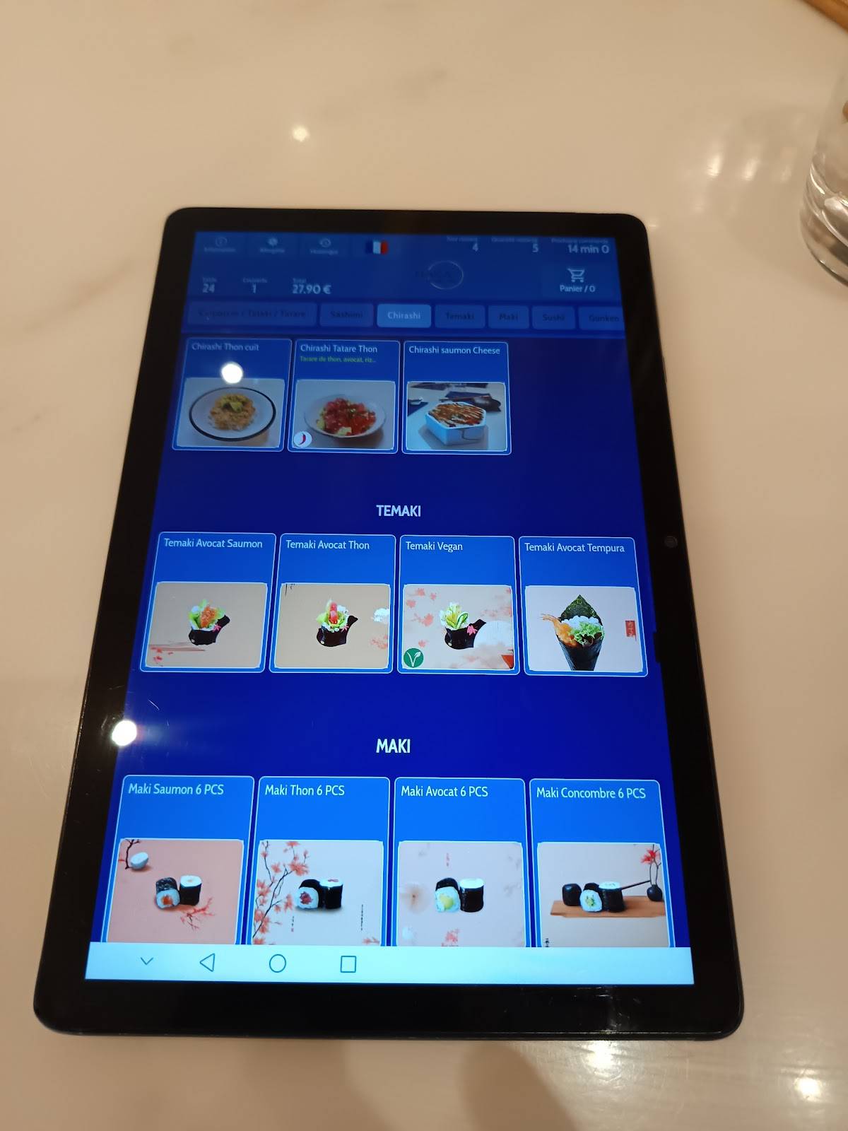 Menu de Naka