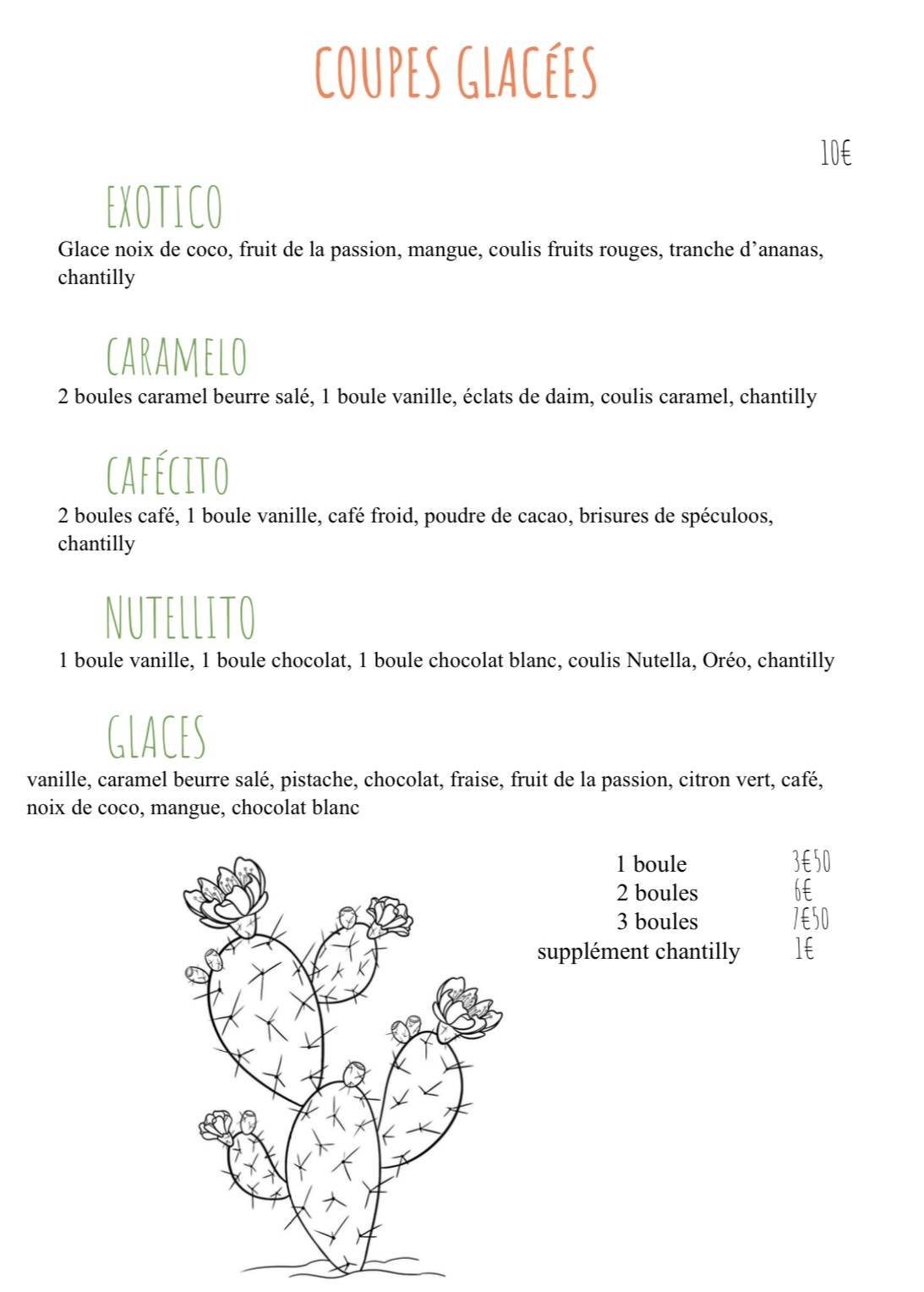 Menu de Nopal