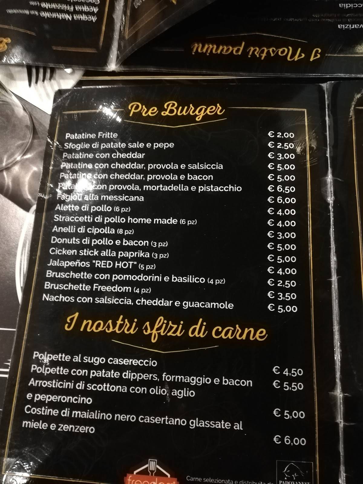 Menu di O' Boss Re Taglier 