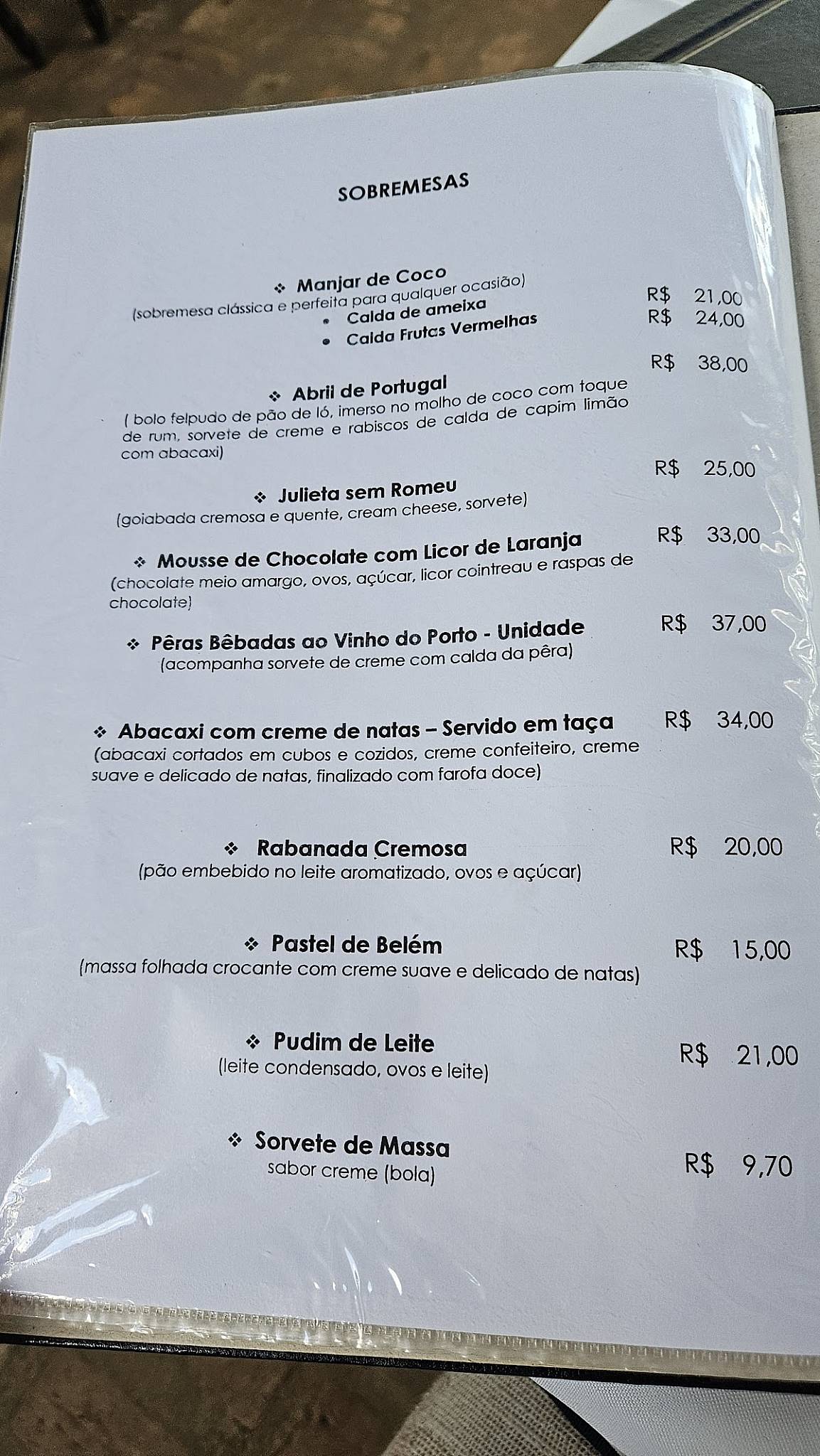 Oh Pá! Restaurante Português cardápio