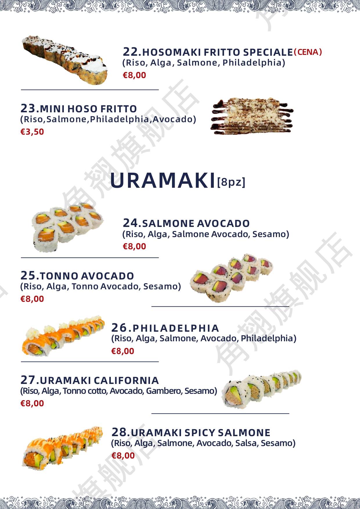 Menu di Ristorante Oh Sushi 