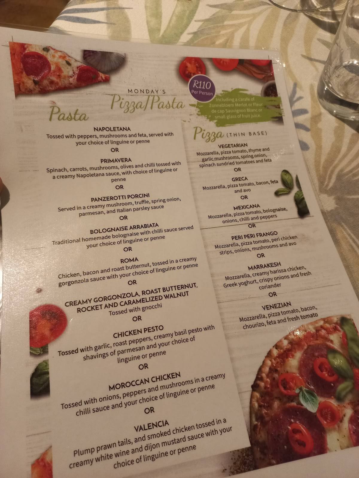 Menu at Olive & Oil Pietermaritzburg restaurant, Pietermaritzburg