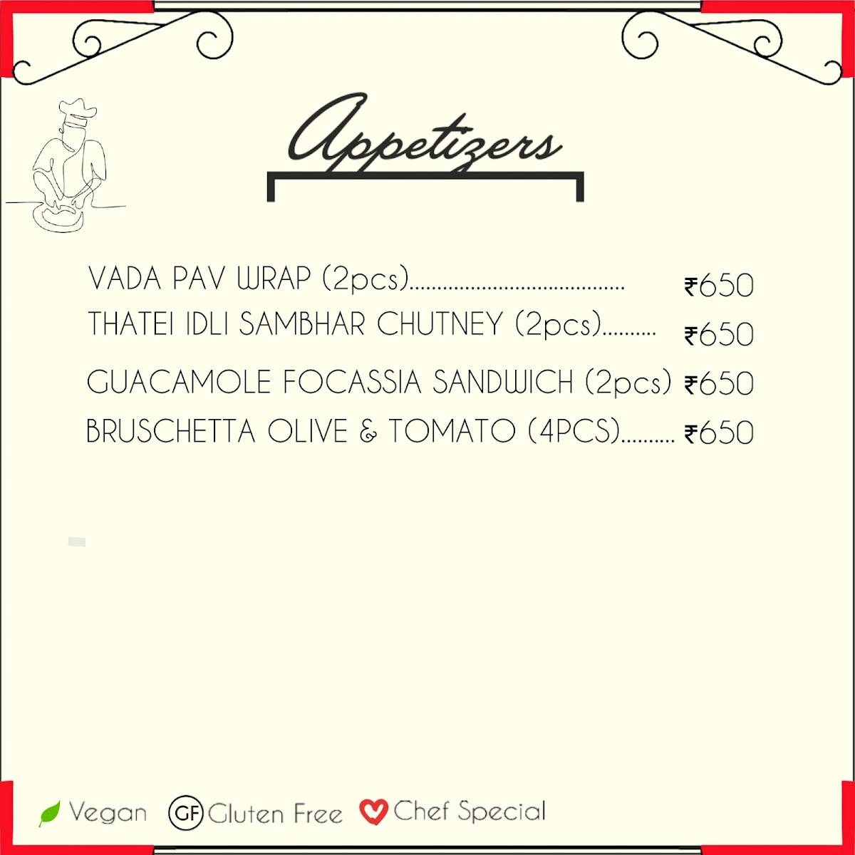 OUT Bari - Once Upon a Table menu