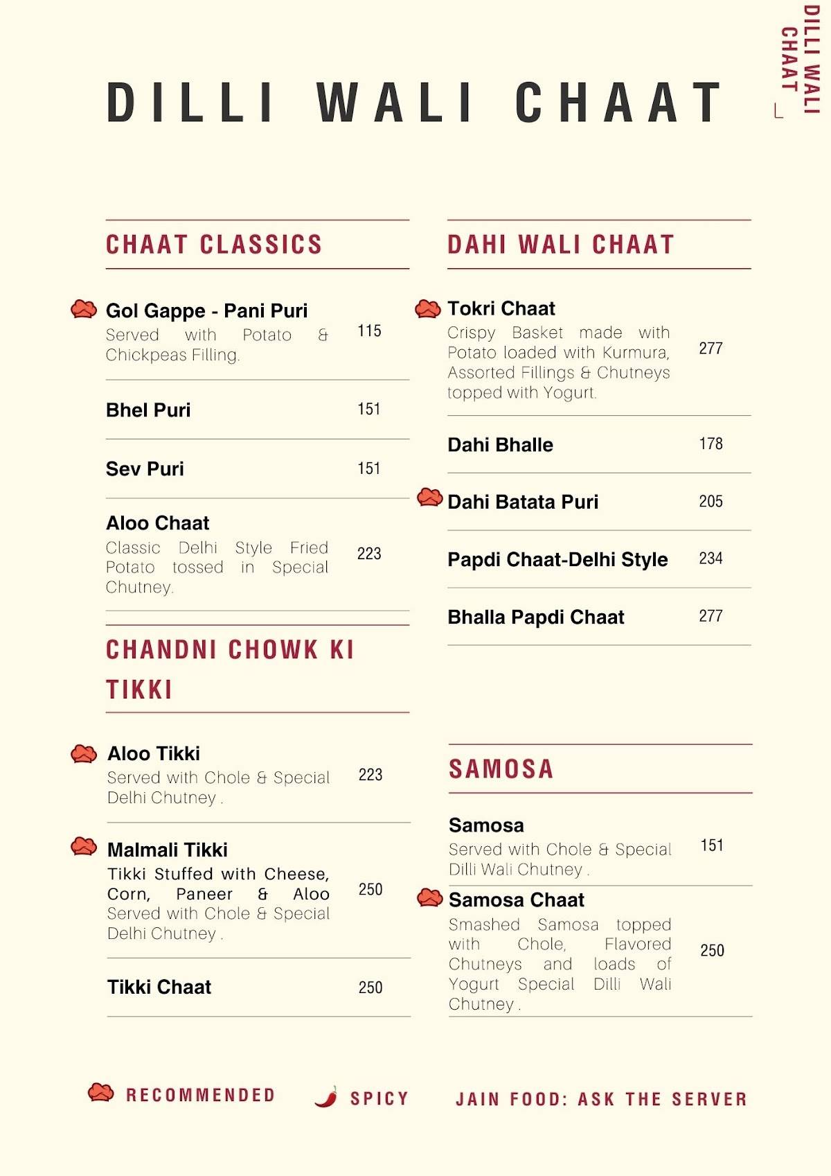 Only Parathas menu