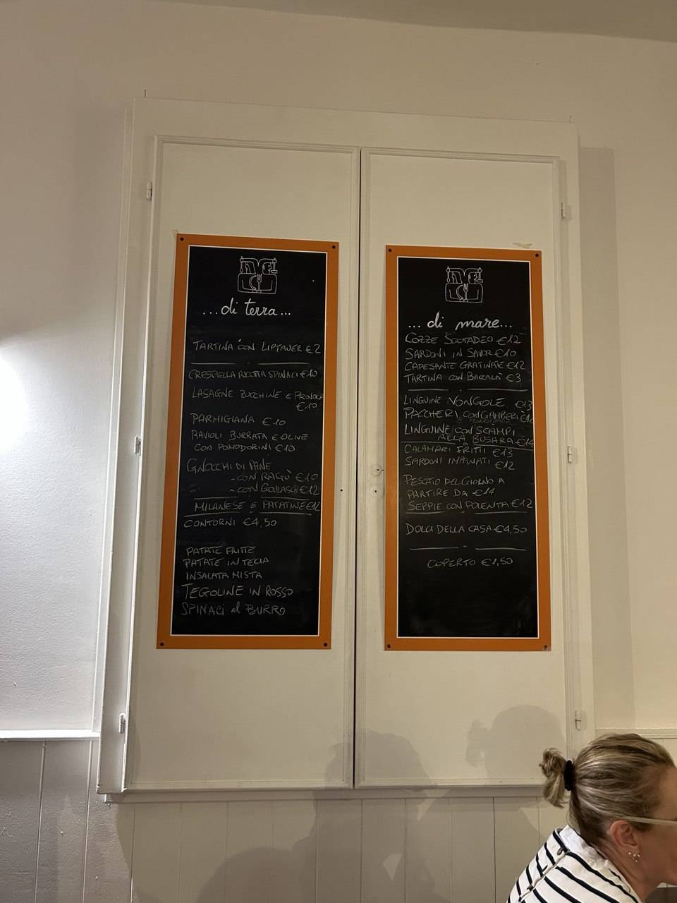 Menu di Osteria Sociale Casa del Popolo 