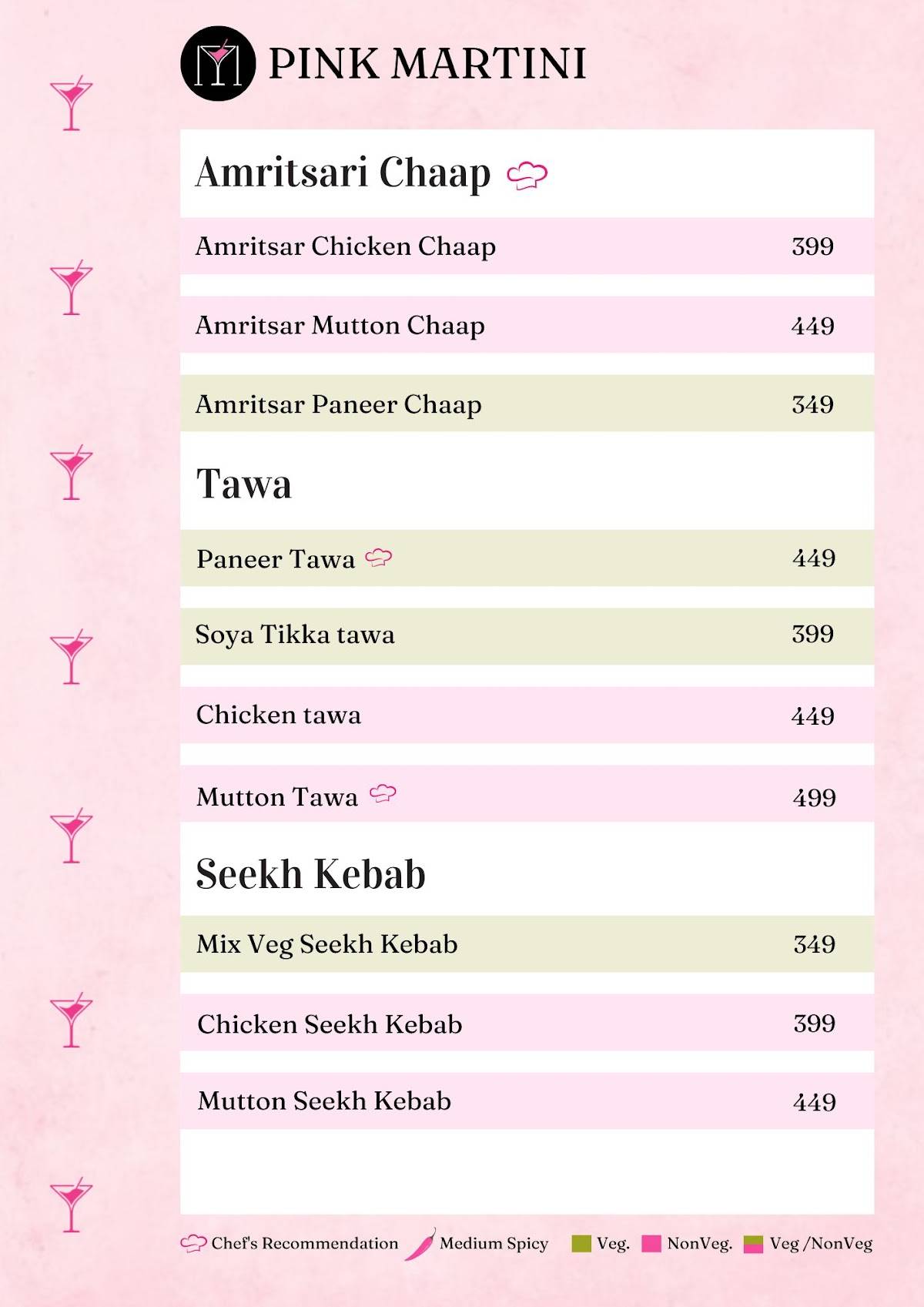 PINK MARTINI By Punjab Mail menu