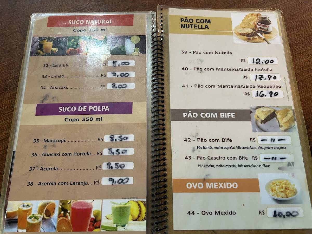 Padaria E Confeitaria Santa Fé cardápio