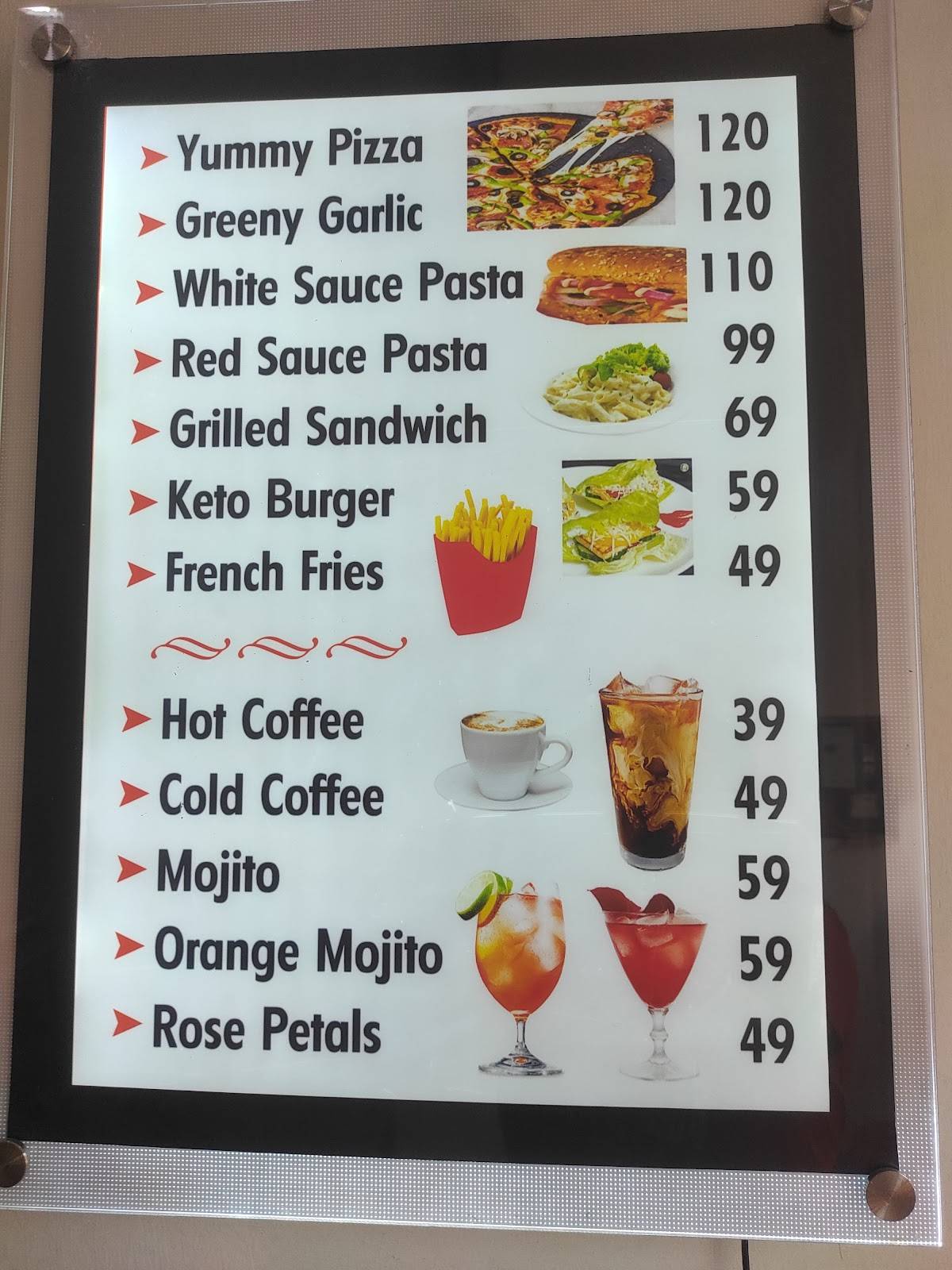 Pizza Cafe menu