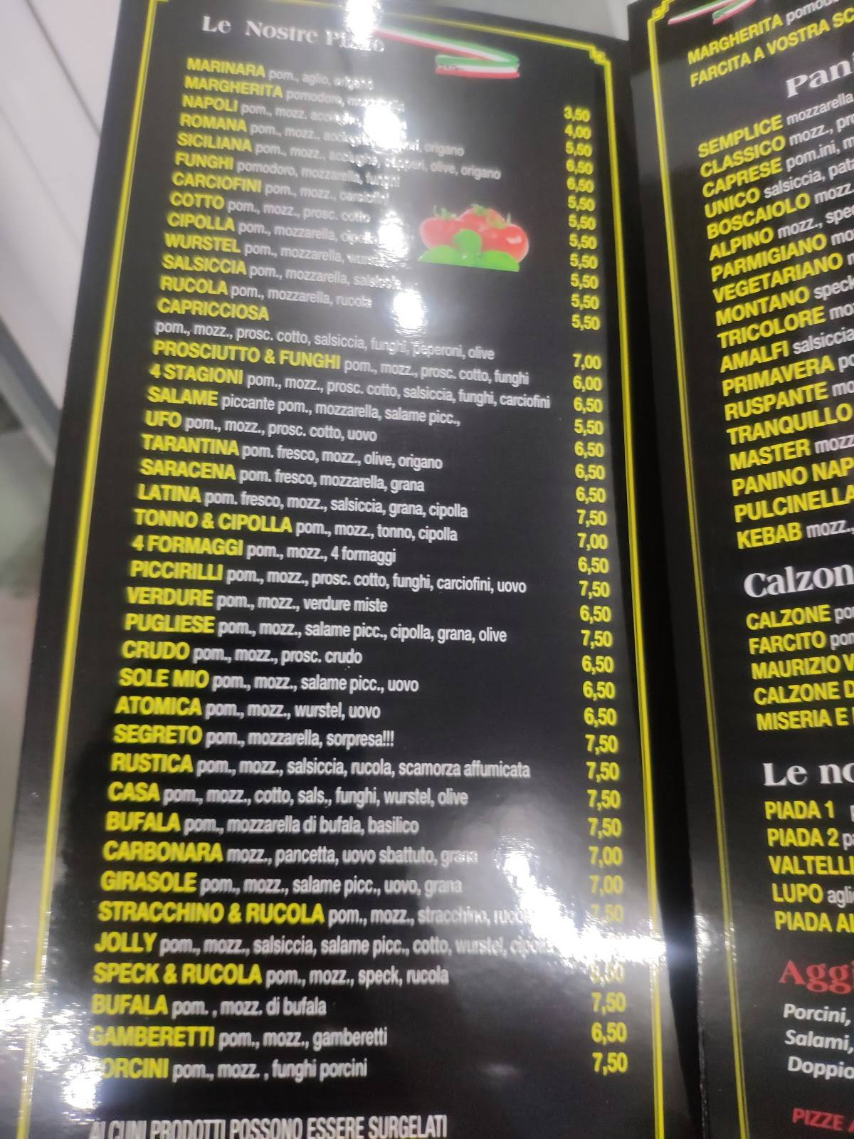 Menu di Pizza Sasà 