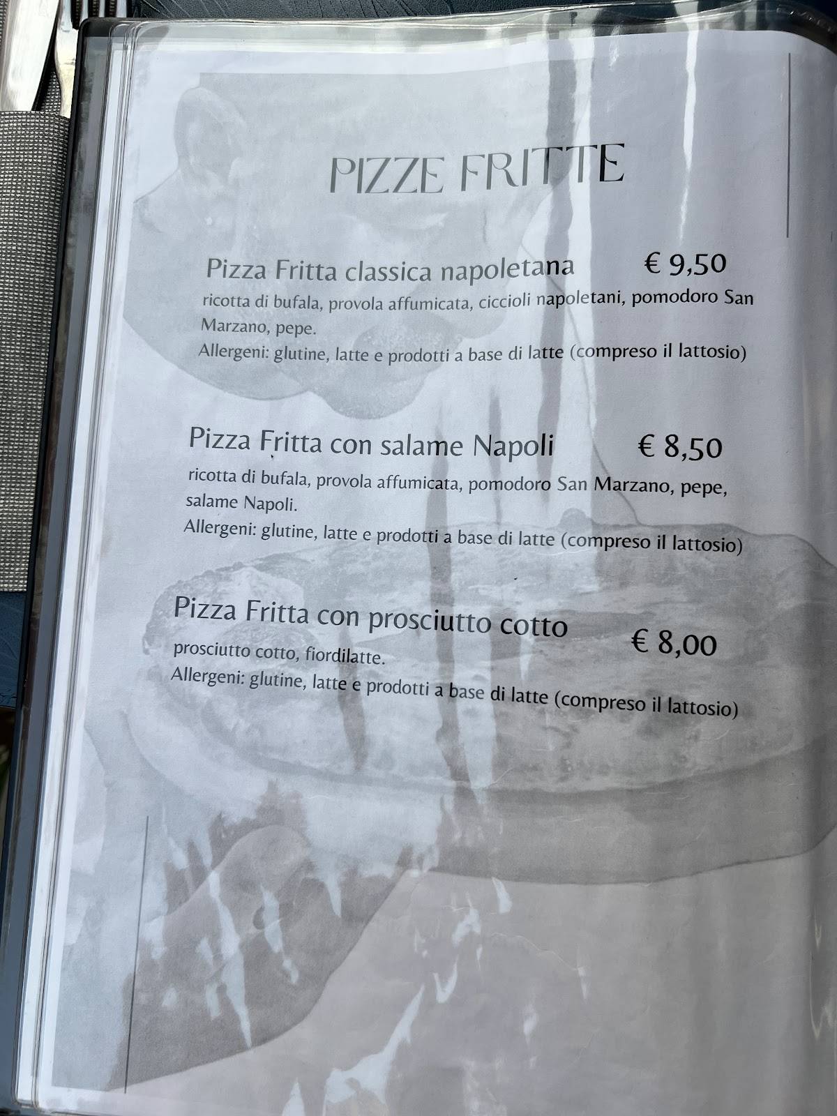 Menu di Giù Giù Pizzeria Friggitoria 
