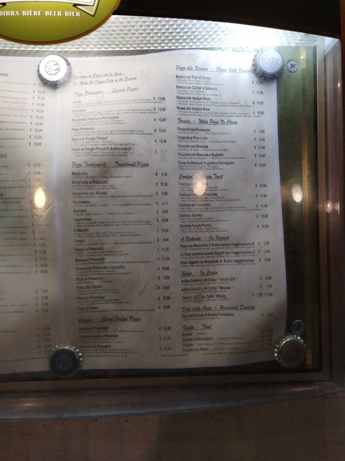 Menu di Ristorante Pizzeria Galilei 