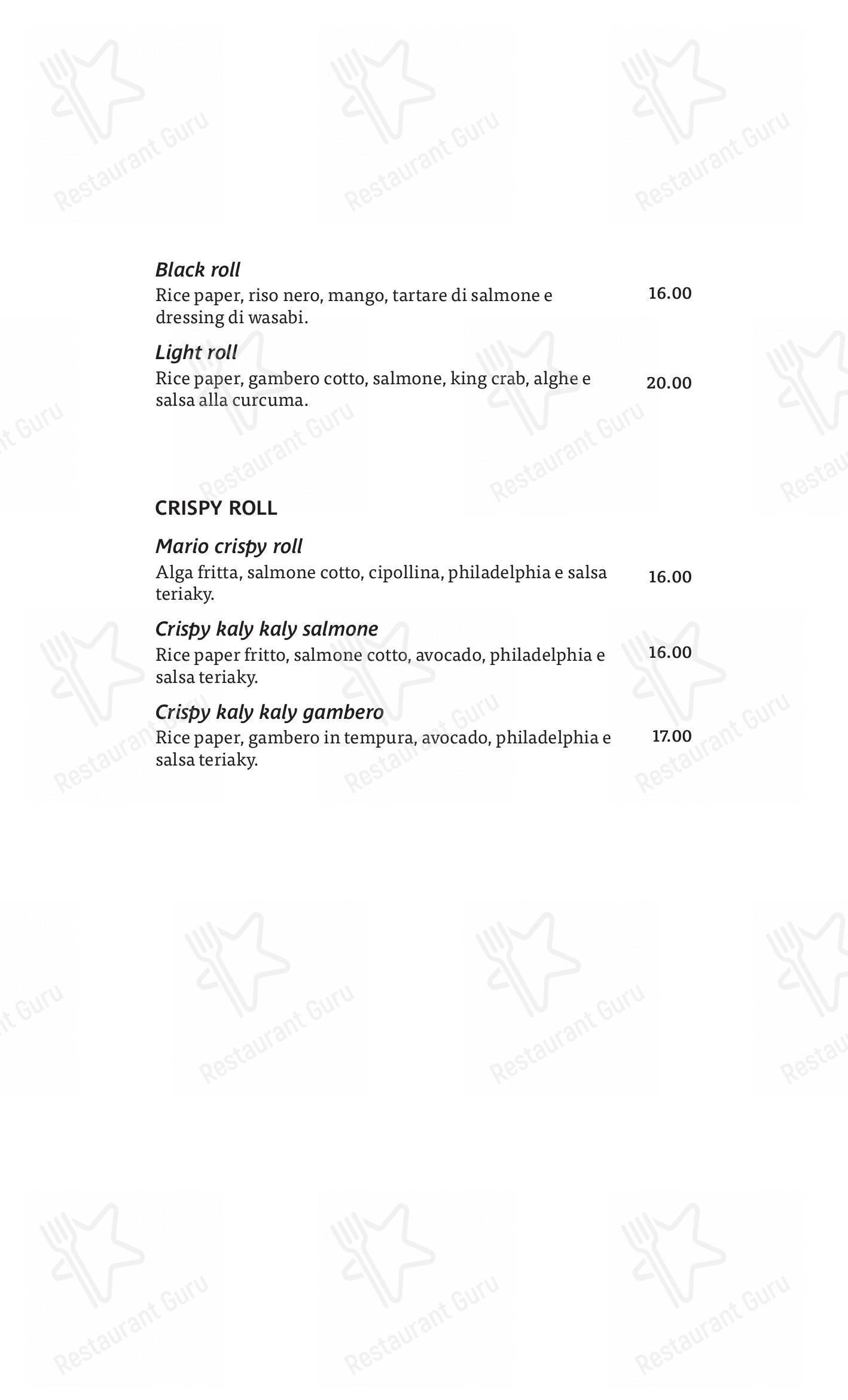 Menu di QOR - Ristorante Giapponese - Milano - Menu