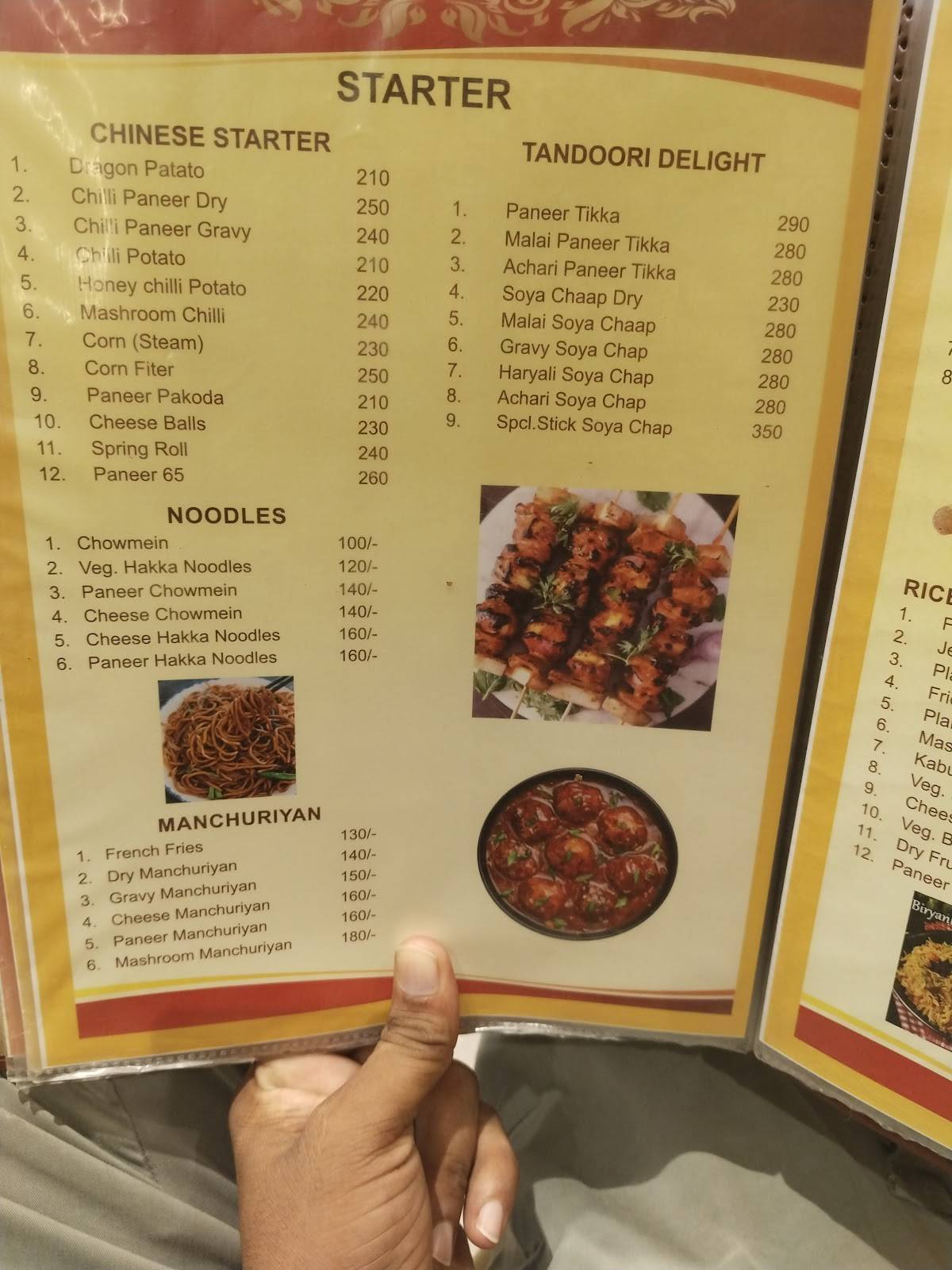 RAMJI RESTAURANT menu