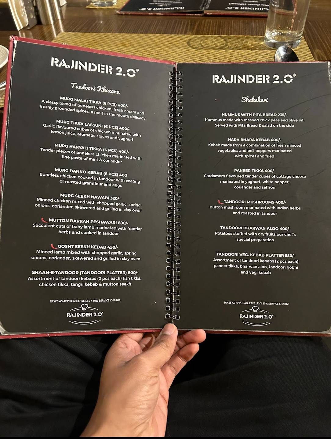 Rajinder Da Dhaba menu