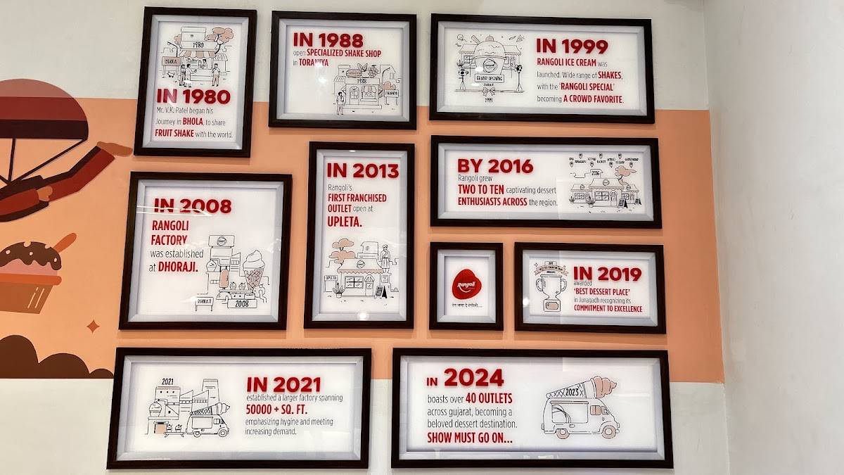 Rangoli icecream cafe menu