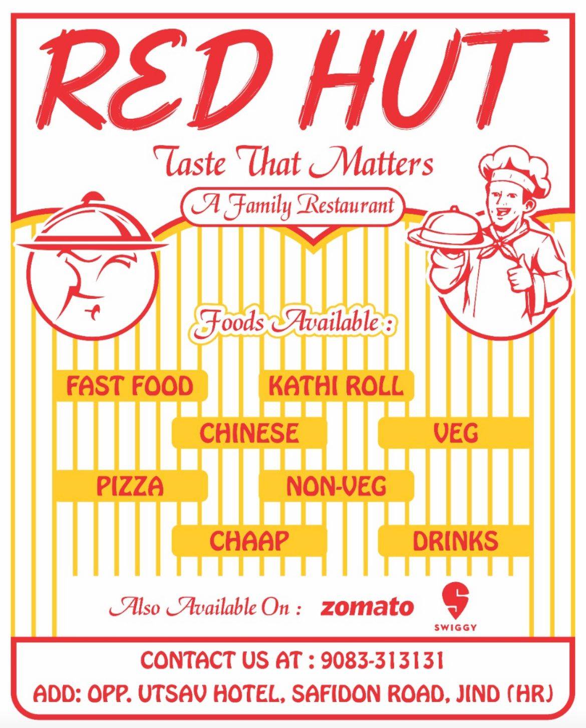 Red Hut menu