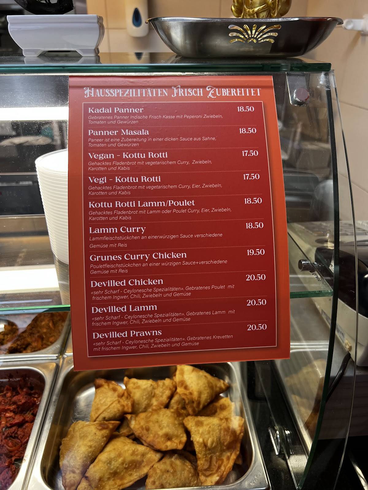 Menu di Restaurant Cima 
