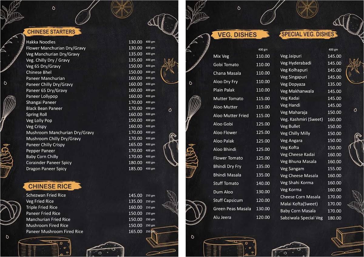 Restaurant Sabziwala Daman - Best Veg Restaurant In Daman menu