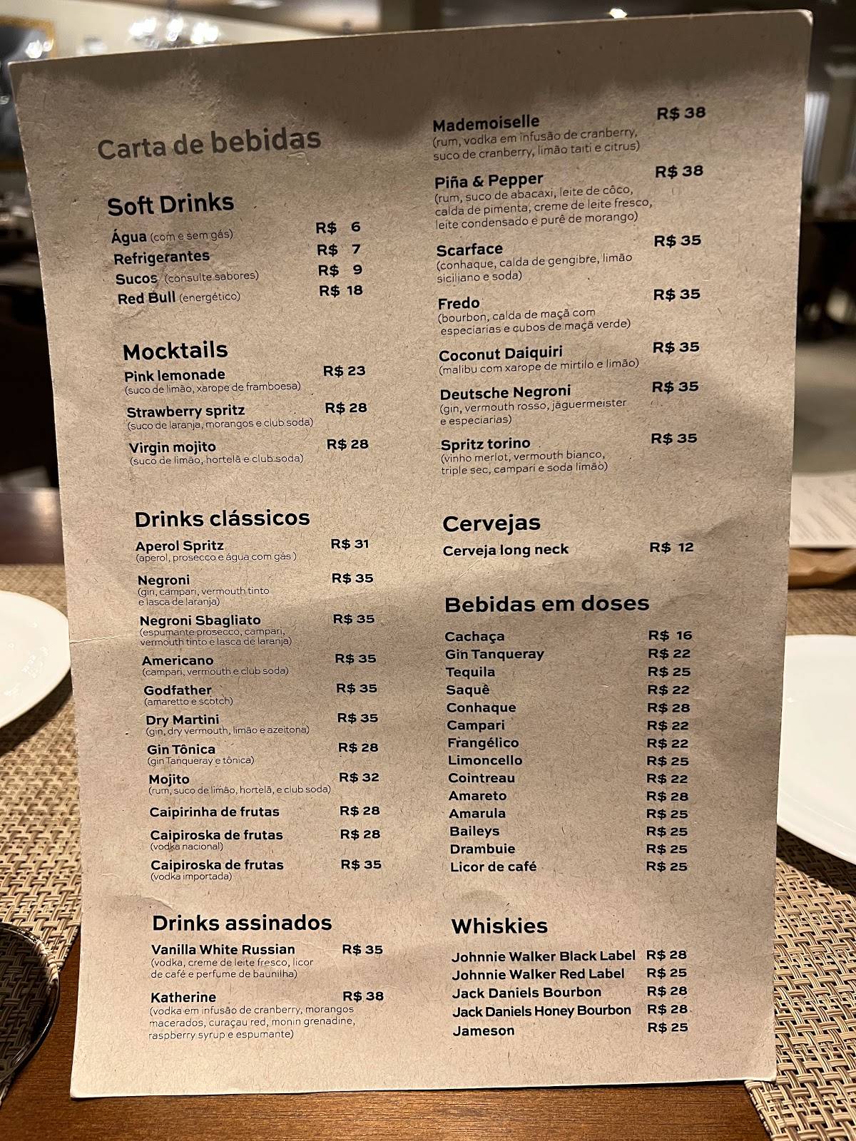 Don Milo Cucina cardápio