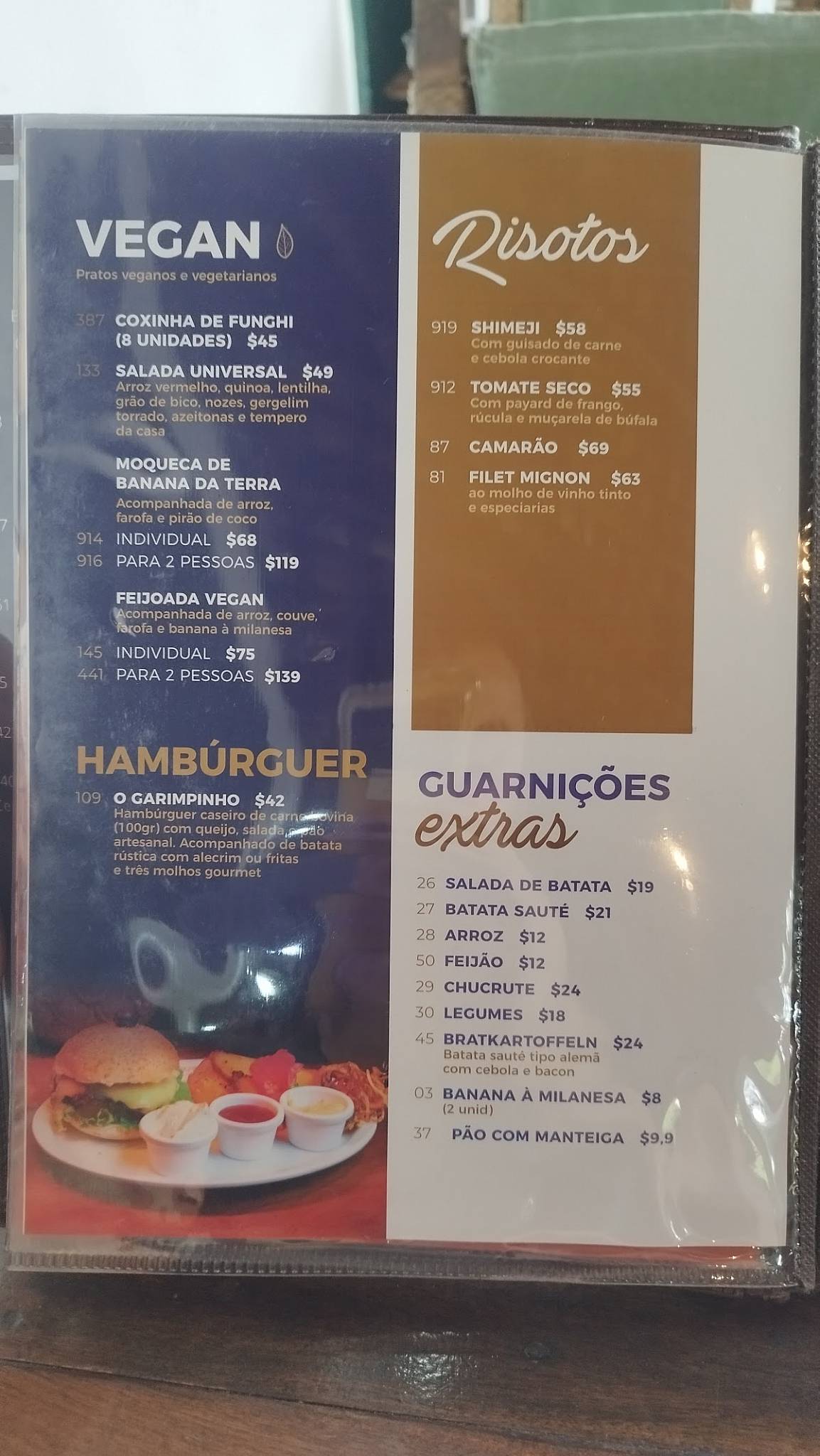 Restaurante O Garimpo cardápio