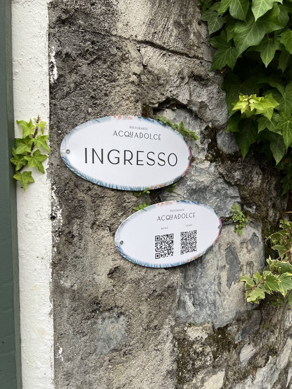 Menu di Ristorante Acquadolce Lago di Como 